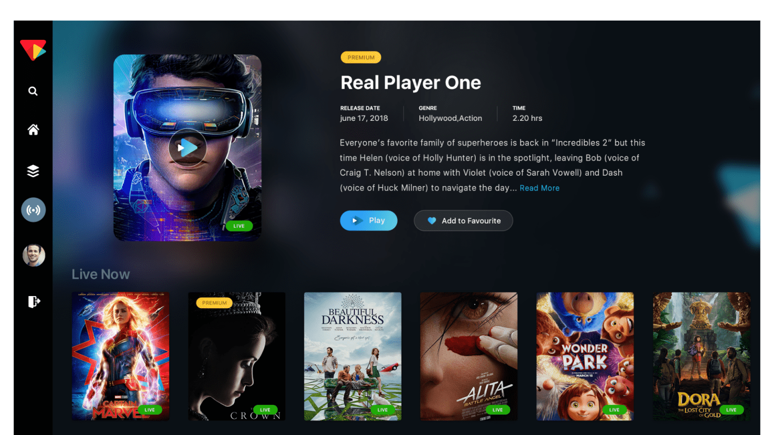 online movie streaming api