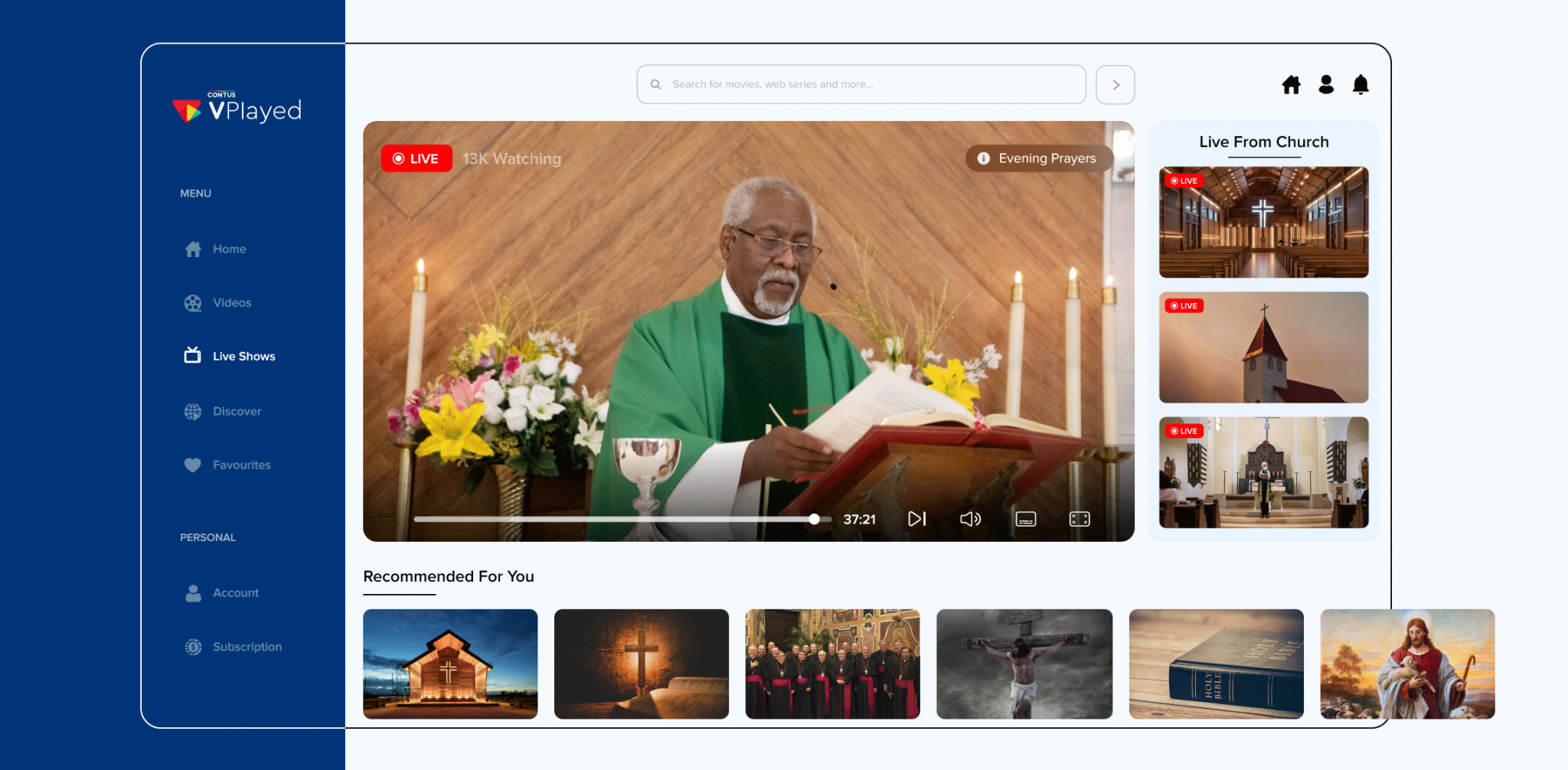 Live stream church service