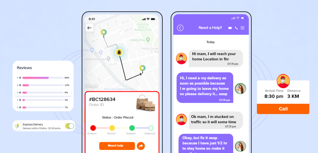 in app chat api for ondeman platform