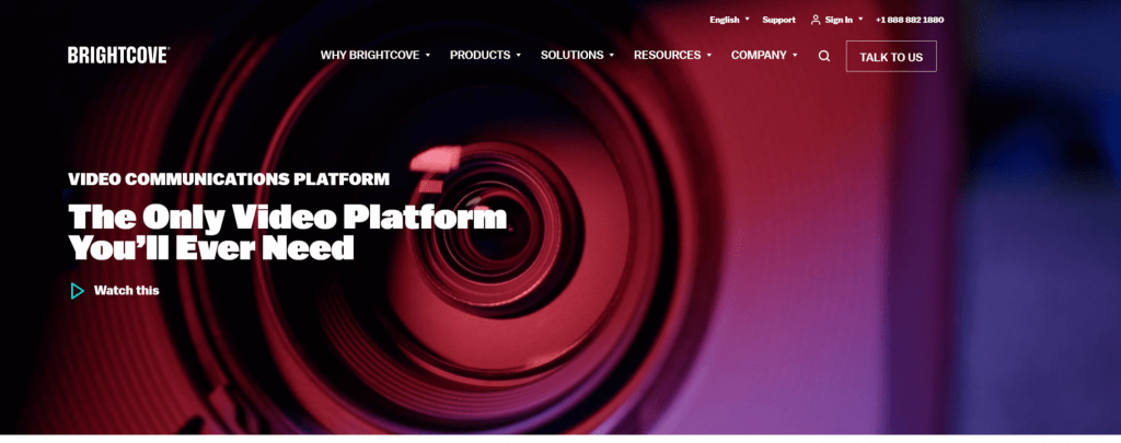 video on demand platform- Brightcove