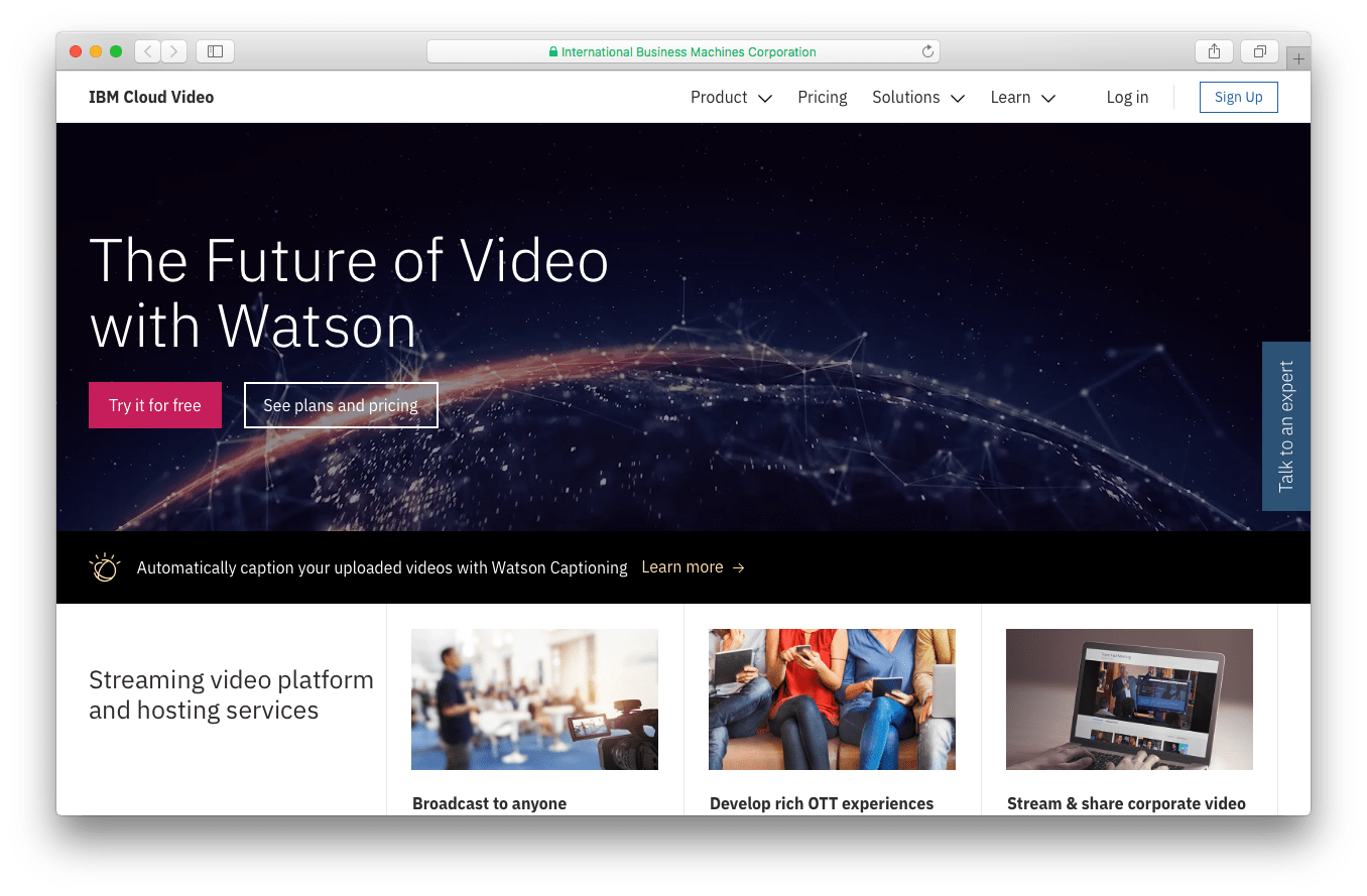 IBM-best live video streaming platform