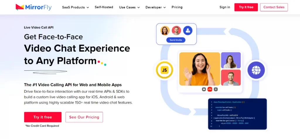 Embed video chat service provider