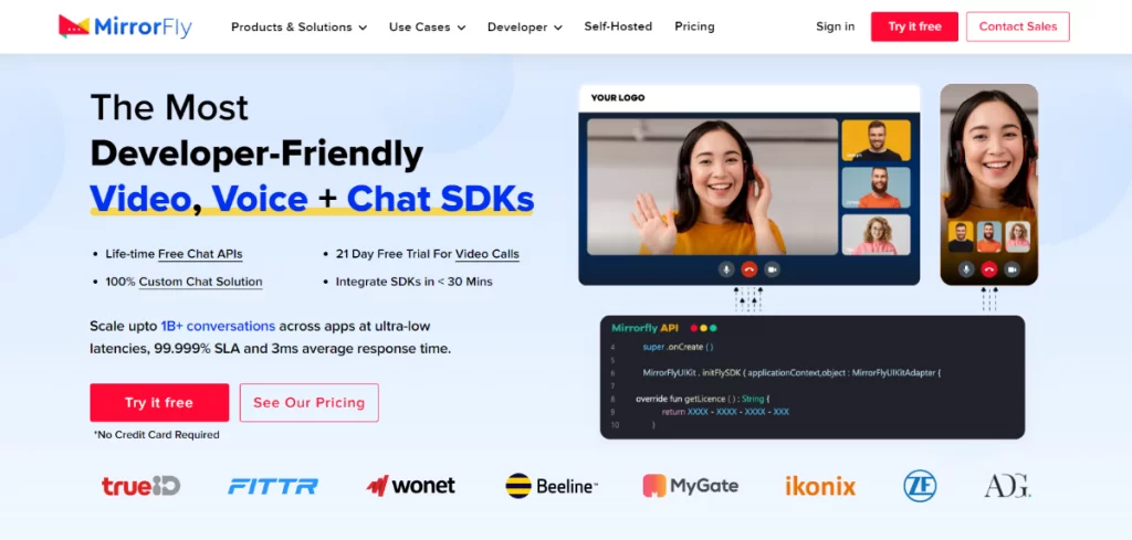 mirrorFly vs twilio video api alternative