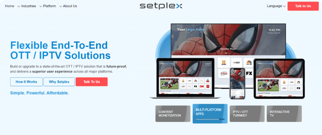 Setplex ott platform provider