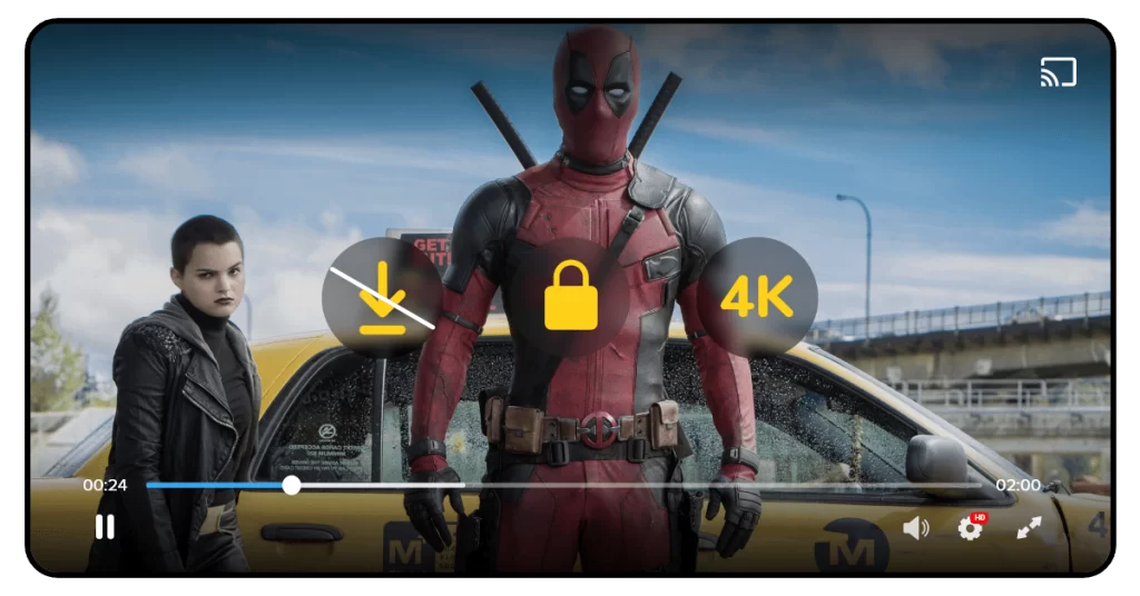 Build movie streaming website with DRM security