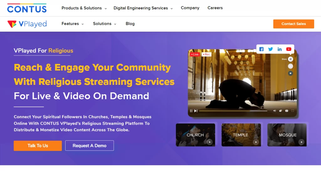 live Religious streaming solution