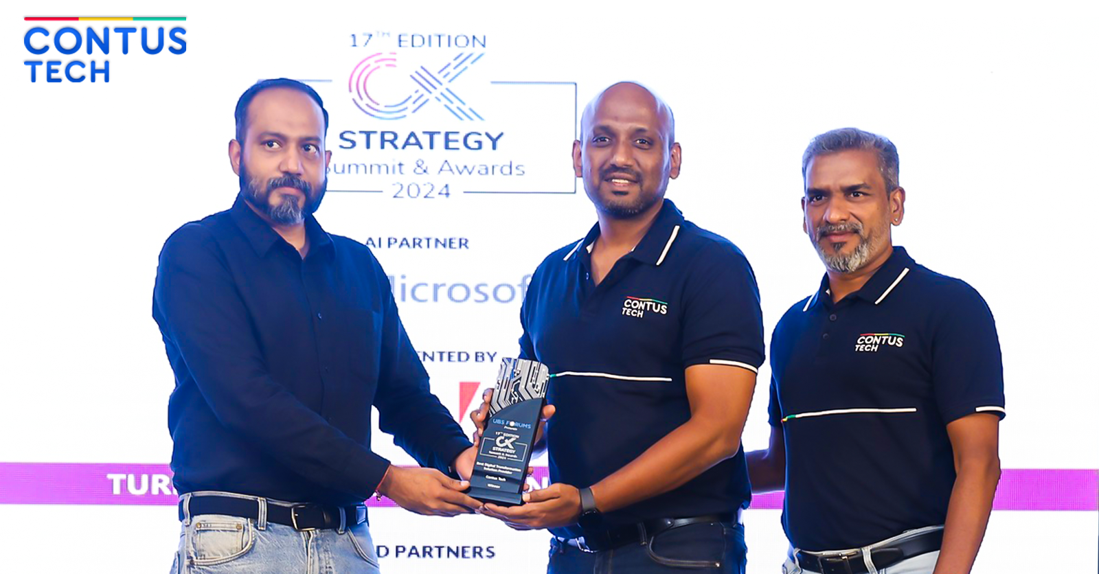 CONTUS TECH Honored as Top Digital Transformation Solution Provider at the 17th CX Strategy Summit & Awards