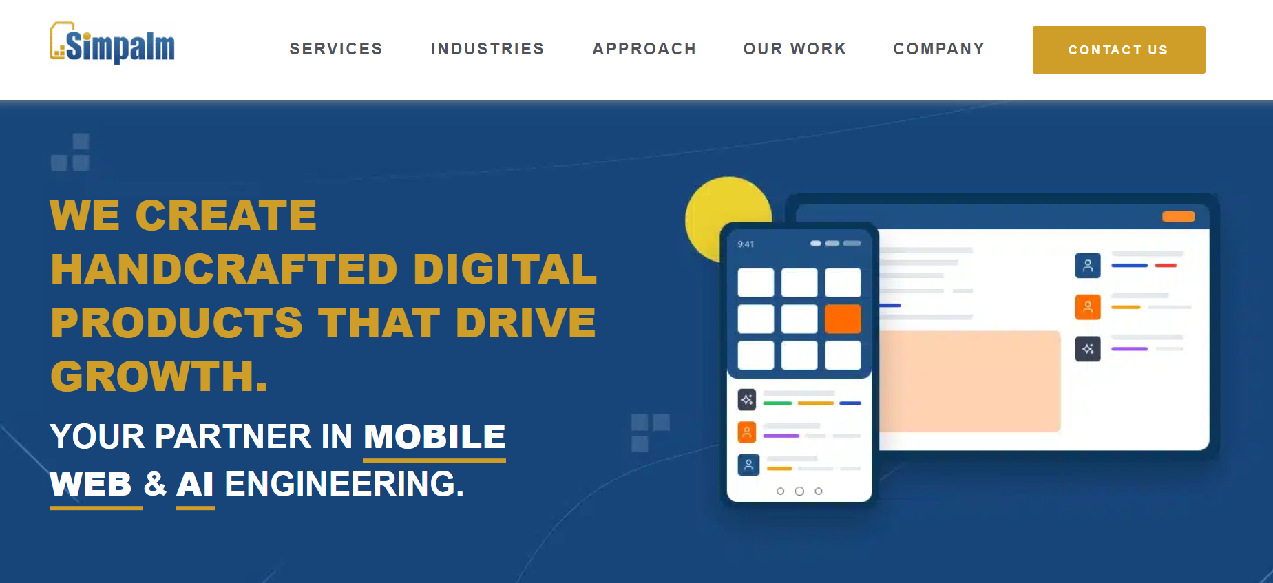 Simpalm specializes in advanced AI app development for user friendly digital business solutions.