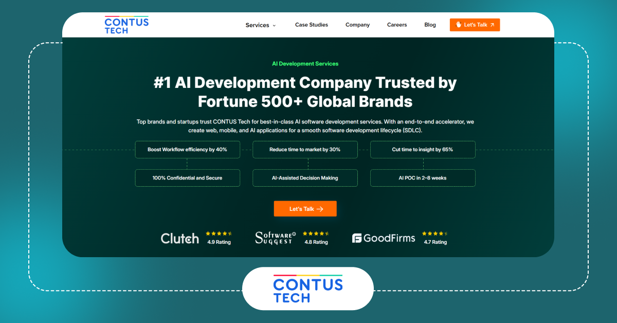 CONTUS Tech provides best AI app development services delivering future ready business applications.