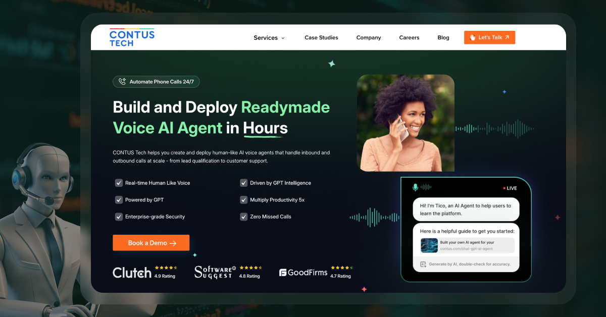 CONTUS Tech is a leading AI voice agent development company delivering intelligent solutions.