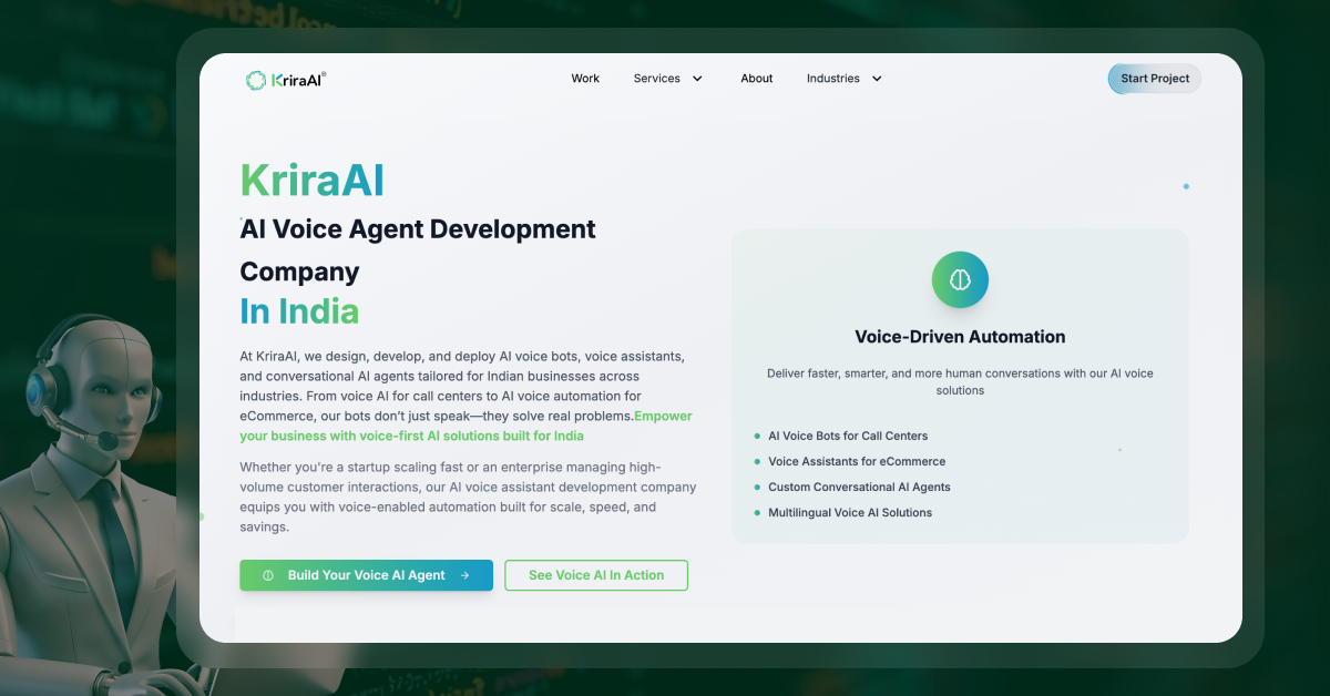 Kriraai specializes in voice AI agent deployment for next-generation business communication solutions.